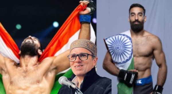 CM Omar Abdullah Congratulates Jammu Kashmir MMA Fighter Owais Yaqoob on BRAVE CF 107 Victory