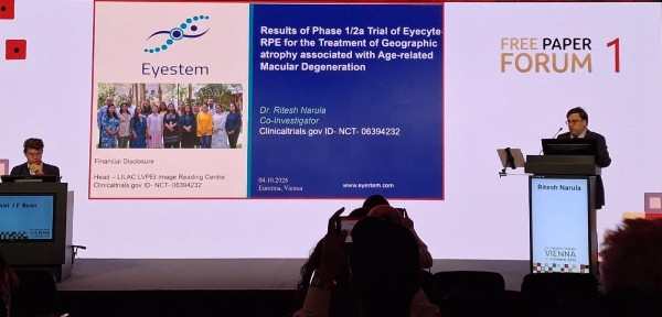 Eyestem Presents Interim Phase 2 Data for Eyecyte-RPE™ at EURetina 2026 Conference, Showing Continuing Visual Acuity Gains in Geographic Atrophy