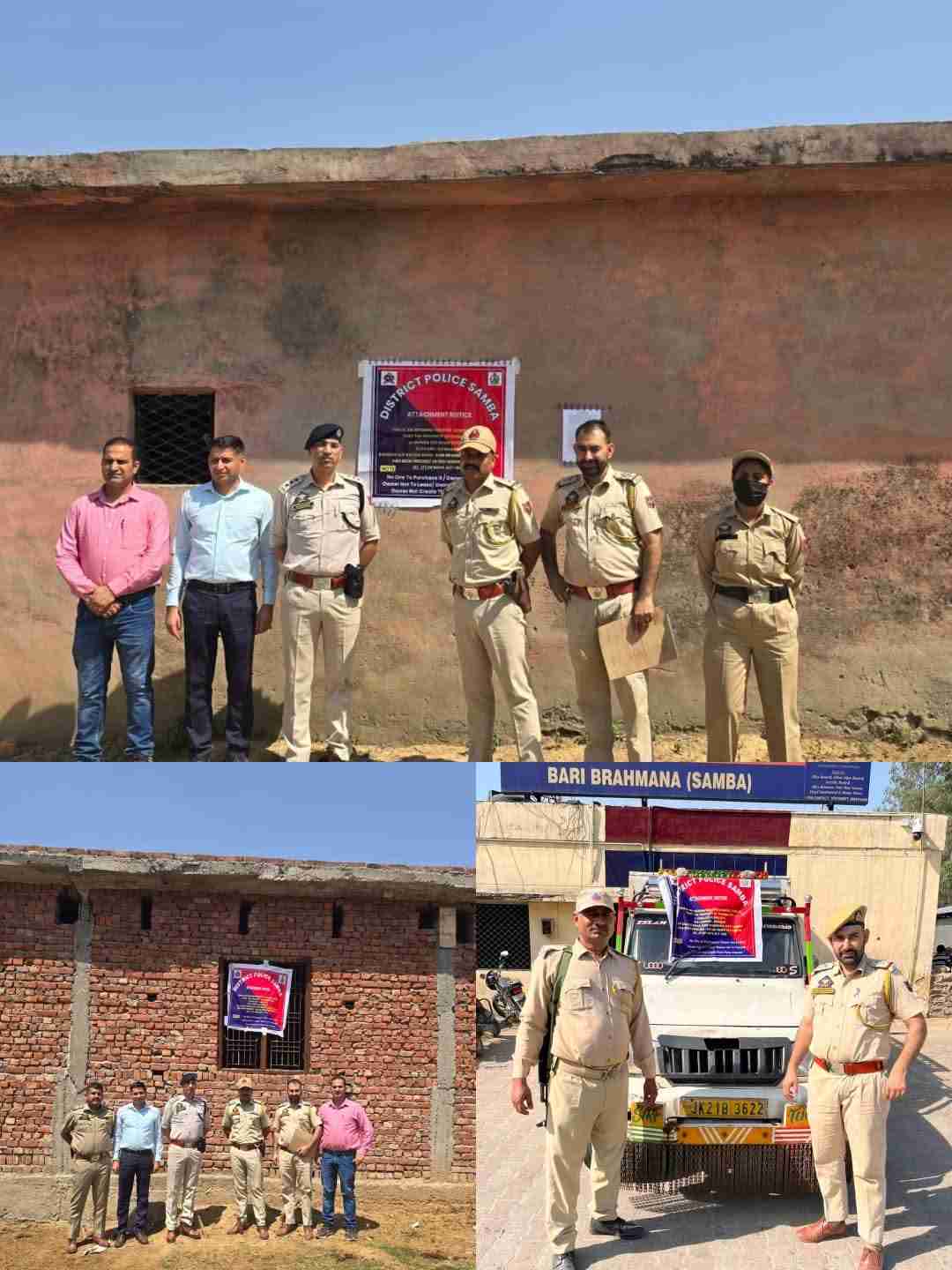 Samba Police Attaches Property Worth 50 Lacs Of 02 Notorious Drug Peddlers Under NDPS Act