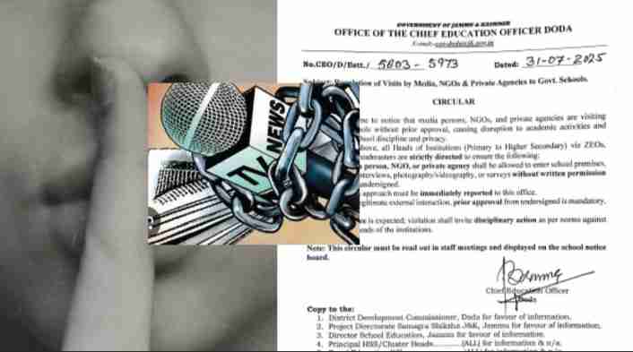 Media Banned, Schools Neglected: District Doda Administration Faces Backlash