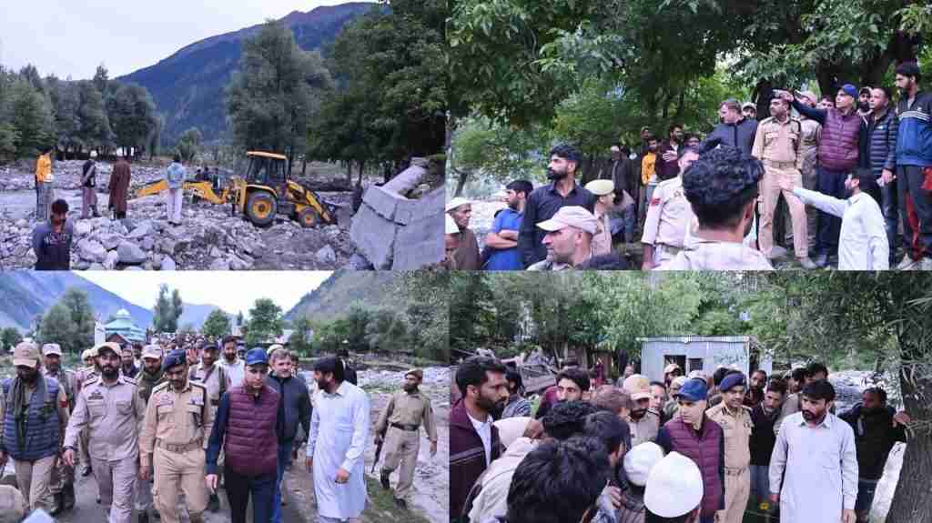 DC Kishtwar Visits Cloudburst-Affected Areas of Marwah and Warwan, Reviews Damage and Relief Measures