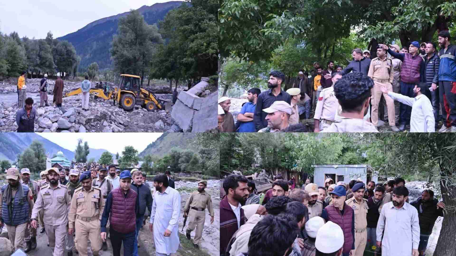 DC Kishtwar Visits Cloudburst-Affected Areas of Marwah and Warwan, Reviews Damage and Relief Measures