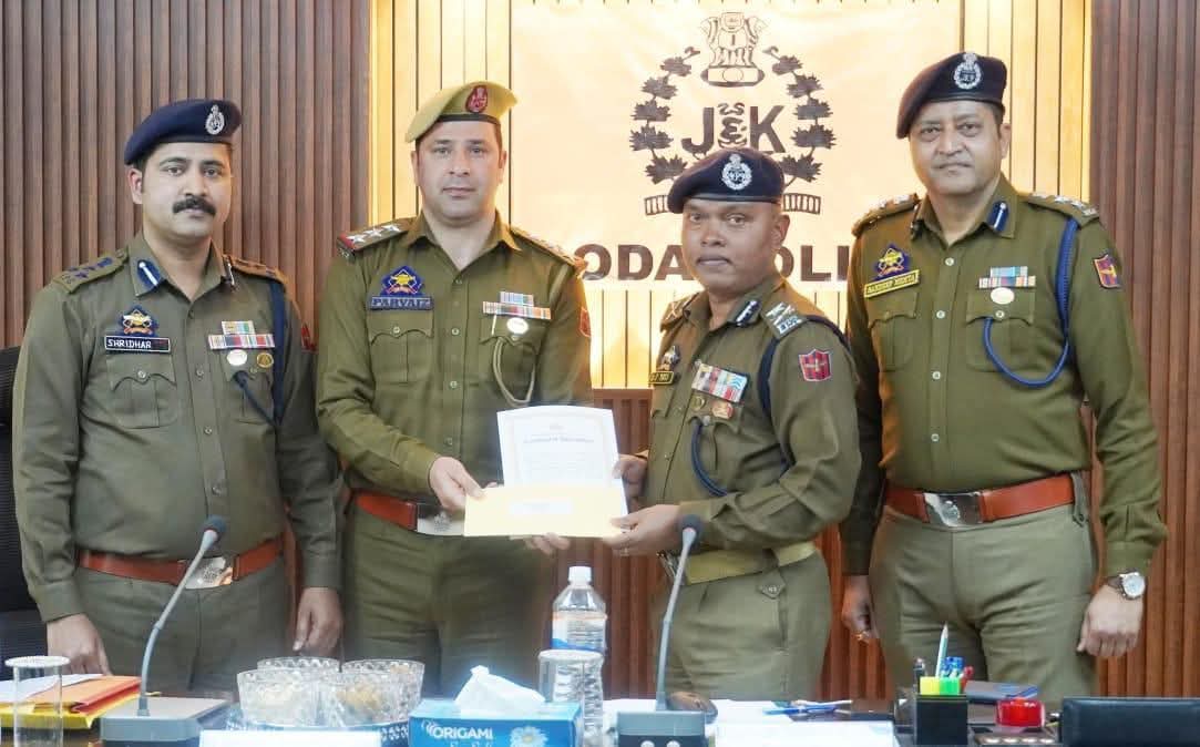 SHO Doda – Inspector Parvaiz Ahmed Khanday, Recognised for Outstanding Performance