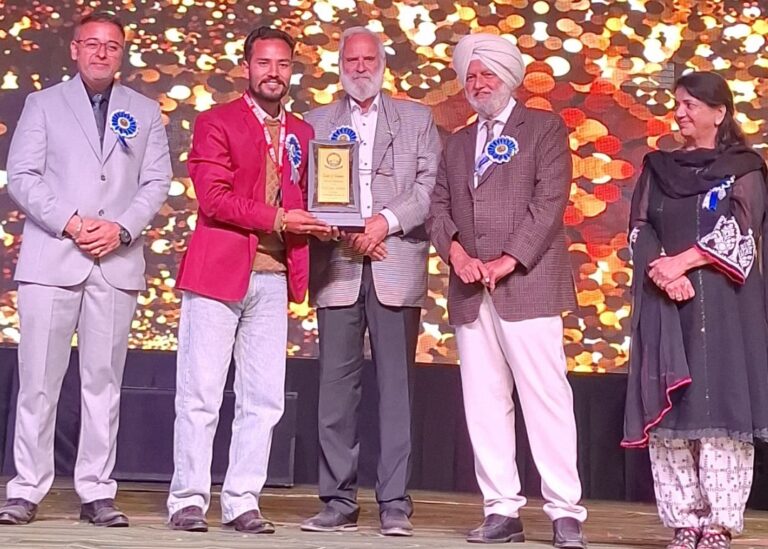 J&K Journalist Sulinder Parihar Sarazi Honoured at Punjab’s Kirpal Sagar Academy