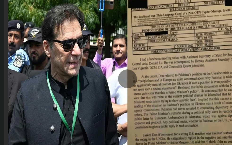 Leaked Pakistan Secret Cypher Exposes US Role in Ouster of Imran Khan