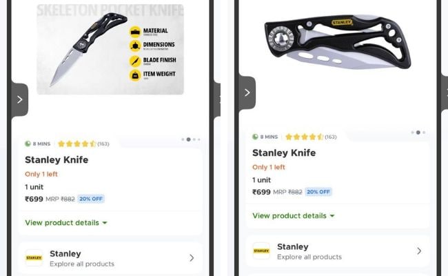 FIR Filed Against Blinkit for Alleged Sale of Illegal Button Knives