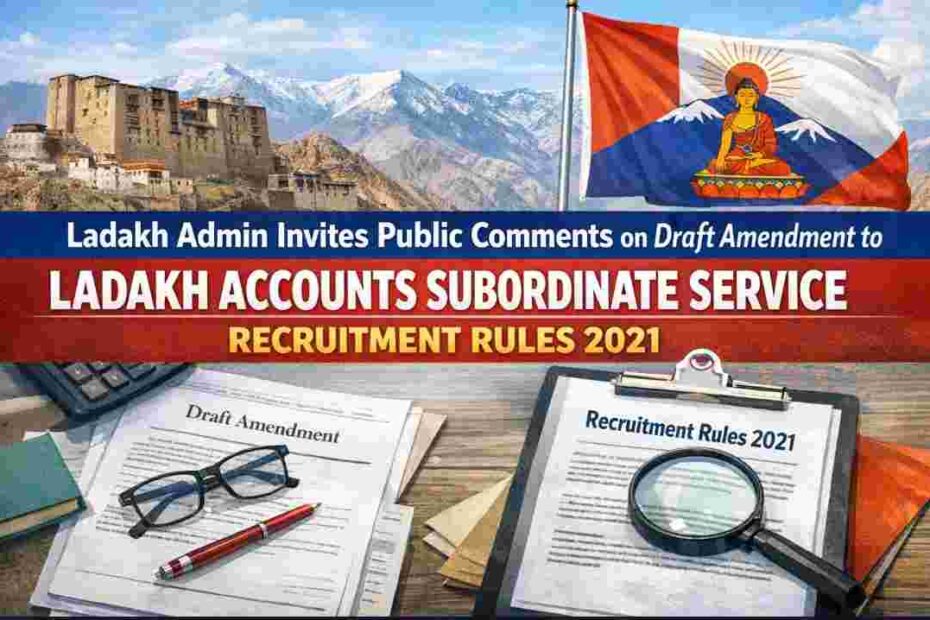 Ladakh Admin Invites Public Comments on Draft Amendment to Ladakh Accounts Subordinate Service Recruitment Rules 2021