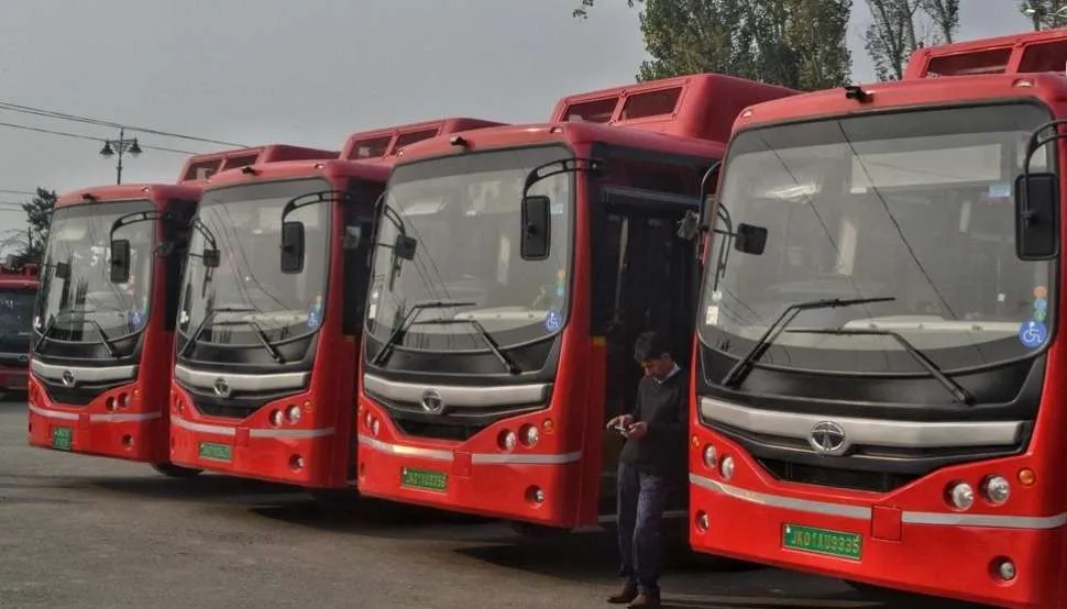 Electric-Bus Staff Protests in Srinagar , Demands FIR for Driver Assault