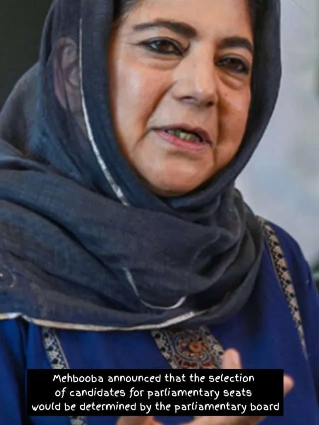 Mehbooba Mufti Reveals Parliamentary Board to Determine Candidates for Central Kashmir Election