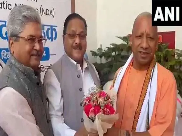 Newly elected MPs from NDA arrive in Parliament for meeting