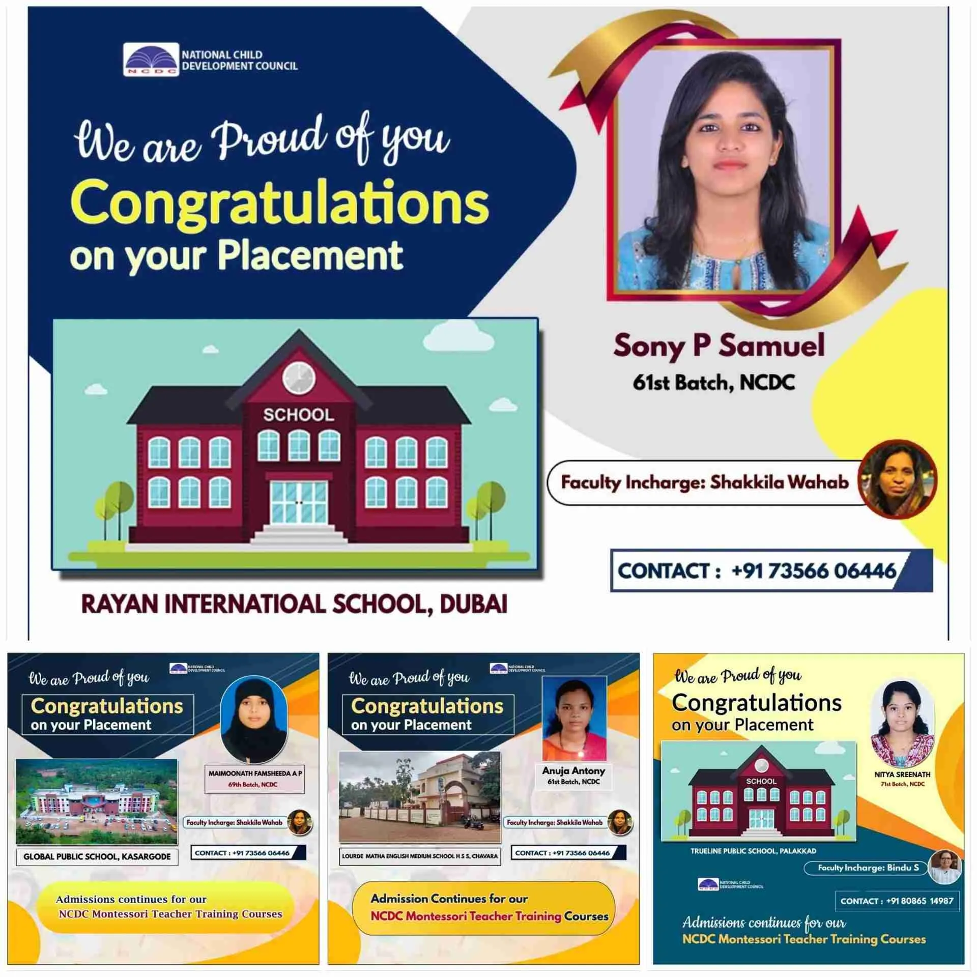 NCDC Alumni Shine Bright: Four More Secure Prestigious Teaching Positions