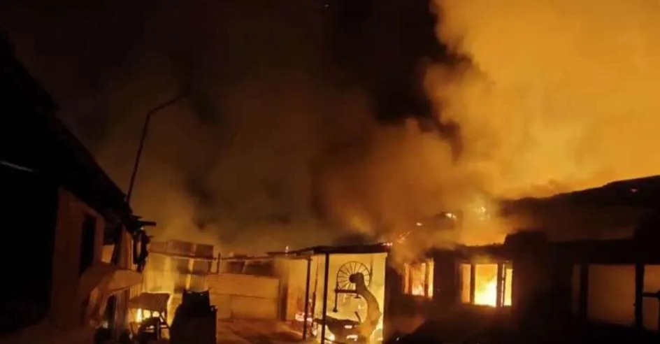 Two Residential Houses Engulfed in Fire in Srinagar