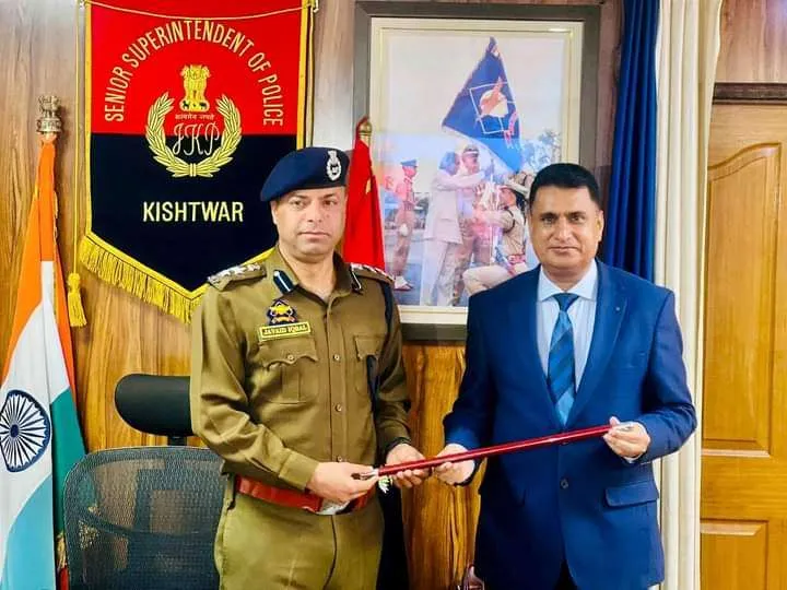 Javaid Iqbal-JKPS Takes Charge as SSP Kishtwar