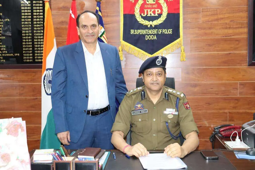 Sandeep Kumar Mehta JKPS Assumed charge as SSP Doda