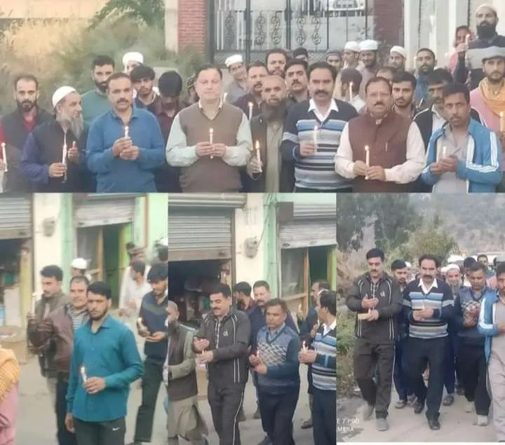 Candlelight March Held in Assar to Honor Bus Accident Victims
