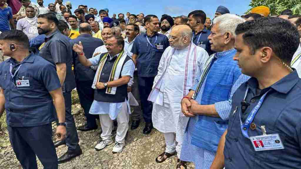 Home Minister Amit Shah Allocates ₹209 Crore Relief Package, Reviews Flood-Hit Areas in Jammu and Kashmir