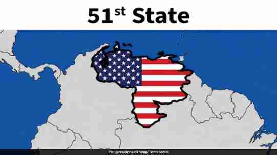Donald Trump Posts Graphic of Venezuela as 51st US State; Caracas Rejects Remark Amid Tensions