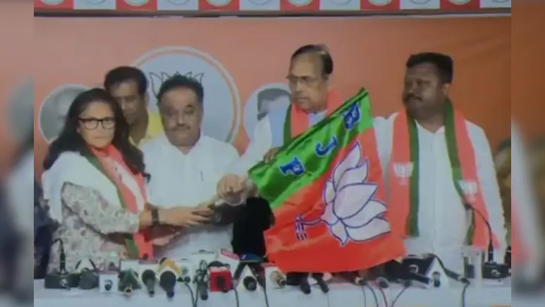 Three Former TMC Rajya MPs Sabha Sushmita Dev, Sukhendu Sekhar Ray and Prakash Chik Baraik Join BJP Ahead of Bypolls
