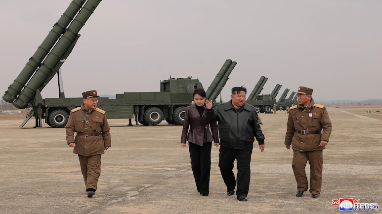North Korea Tests Nuclear-Capable Rocket Launchers as Kim Jong Un Attends With Daughter